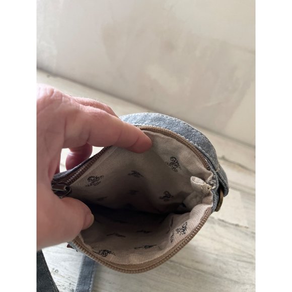 Vintage Addiction woman’s grey cloth crossbody purse - Picture 4 of 8